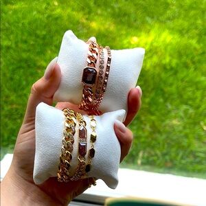 BP Luxe Layers Gold and RG Amethyst Ice Crystal set of 2